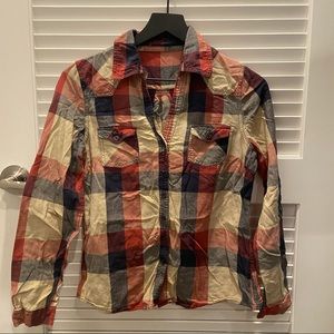 Plaid Vintage Western Button Up Shirt